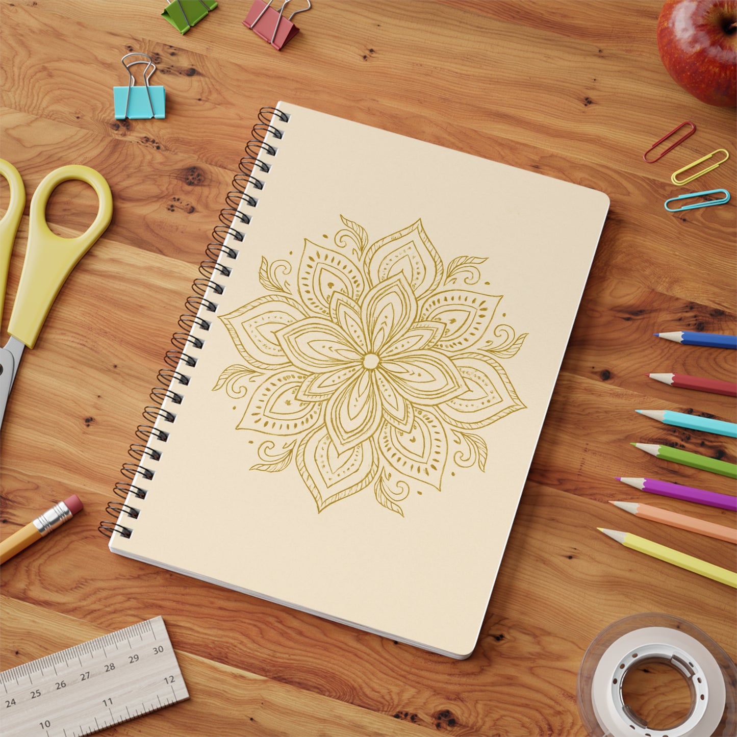 Notizbuch Mandala gold A5