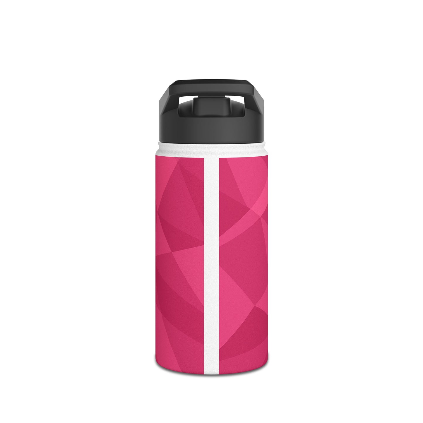 Modernes Geometrisches Muster – Pinke Designvorlage für Edelstahlflasche