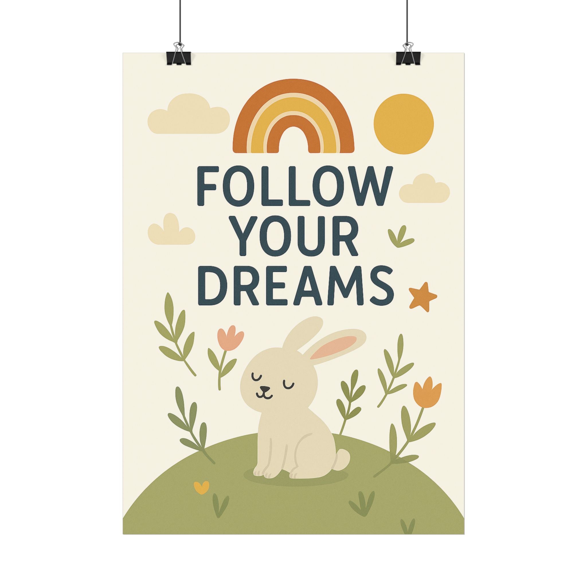 Follow Your Dreams – Motivationsposter mit Stil