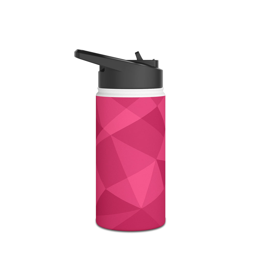 Modernes Geometrisches Muster – Pinke Designvorlage für Edelstahlflasche