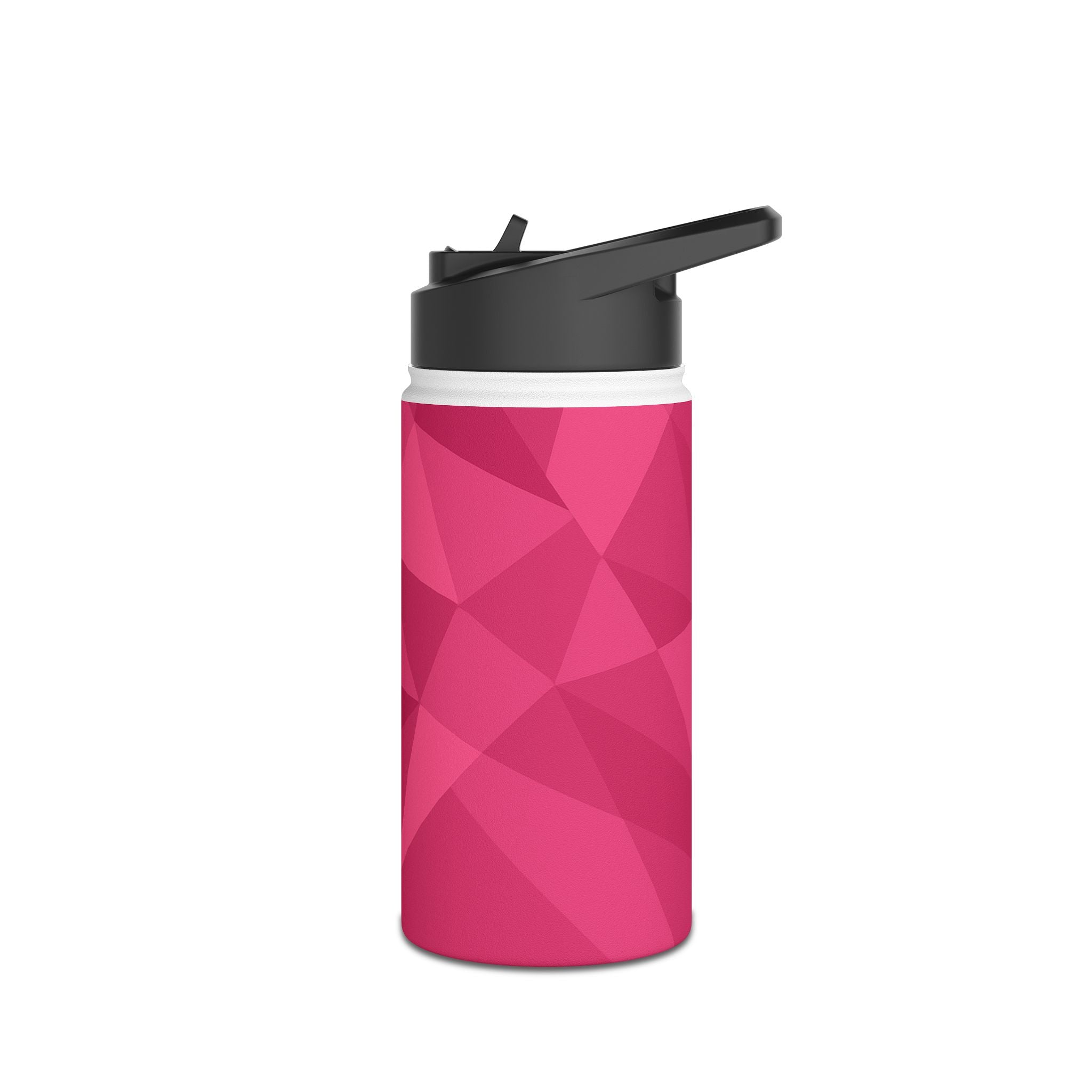 Modernes Geometrisches Muster – Pinke Designvorlage für Edelstahlflasche