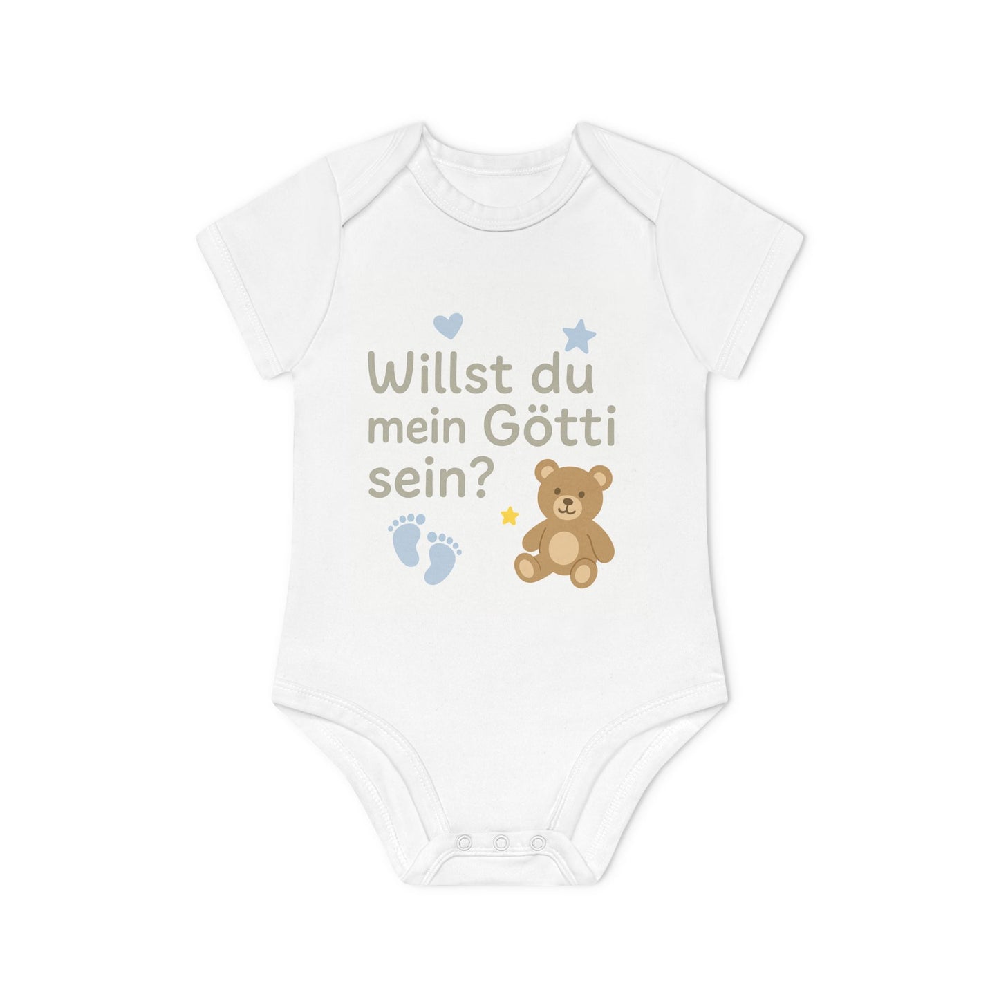 Willst du mein Götti sein? – Süßes Design mit Teddy und blauen Akzenten