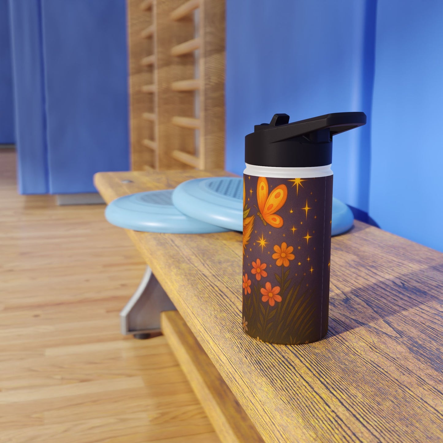 Magisches Blumenwesen – Edelstahl-Trinkflasche für Kinder