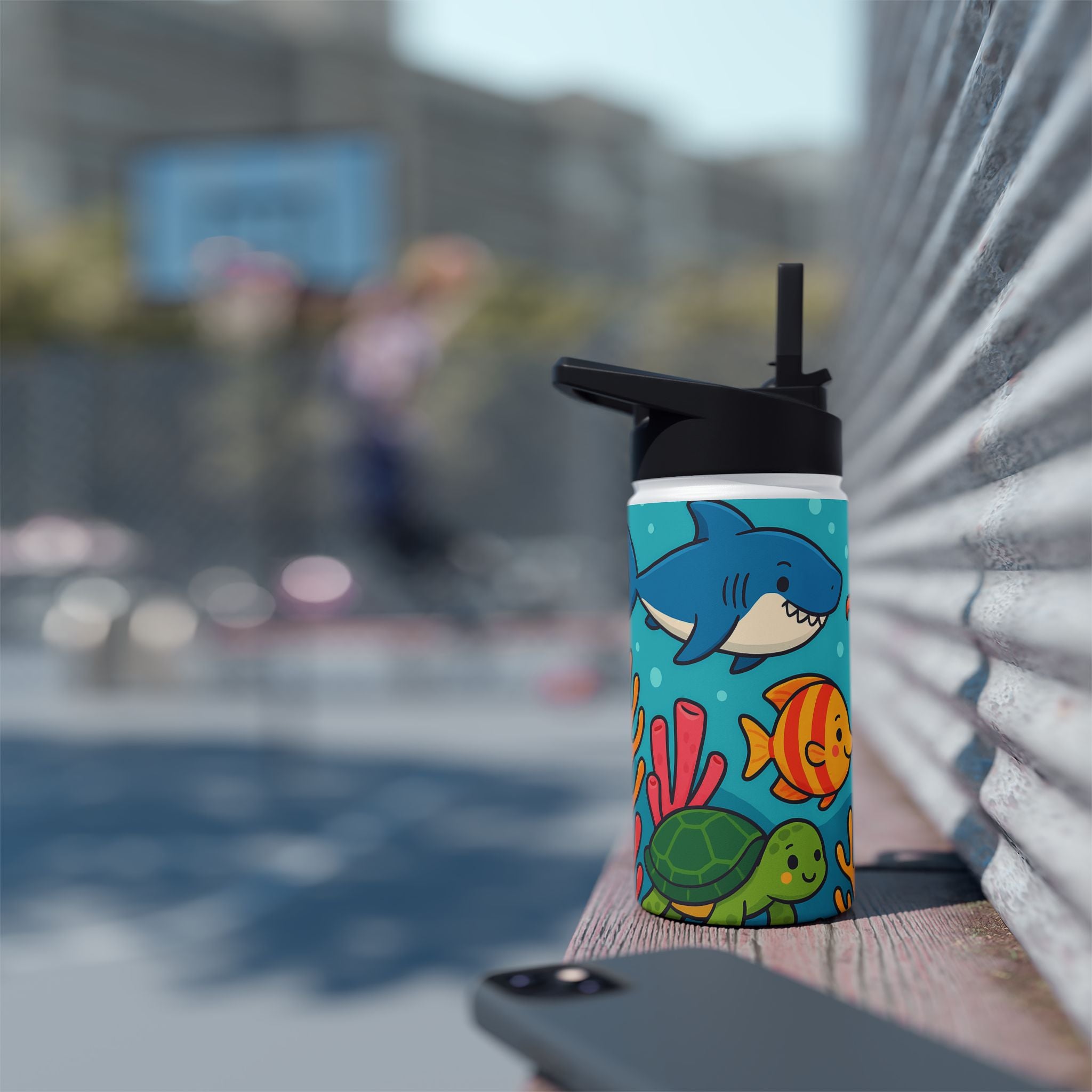 Unterwasserwelt – Bunte Meerestiere & Korallen im Comic-Stil