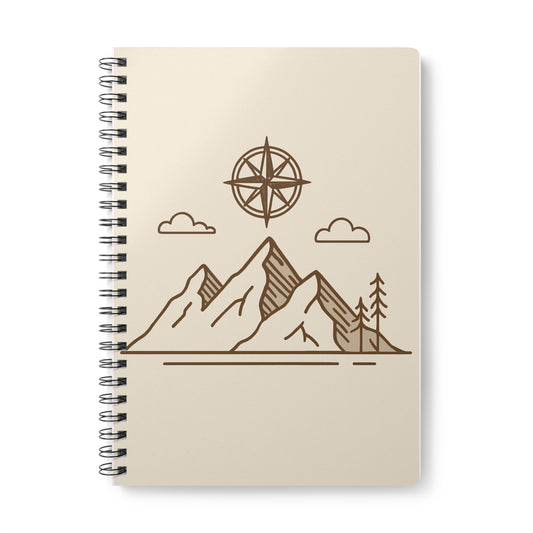 Notizbuch Kompass & Berg A5