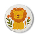 Mutiger Löwe – Runder Untersetzer mit farbigem Tiermotiv