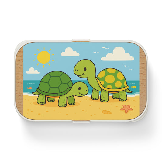 Fröhliche Schildkröten am Strand