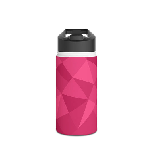 Modernes Geometrisches Muster – Pinke Designvorlage für Edelstahlflasche
