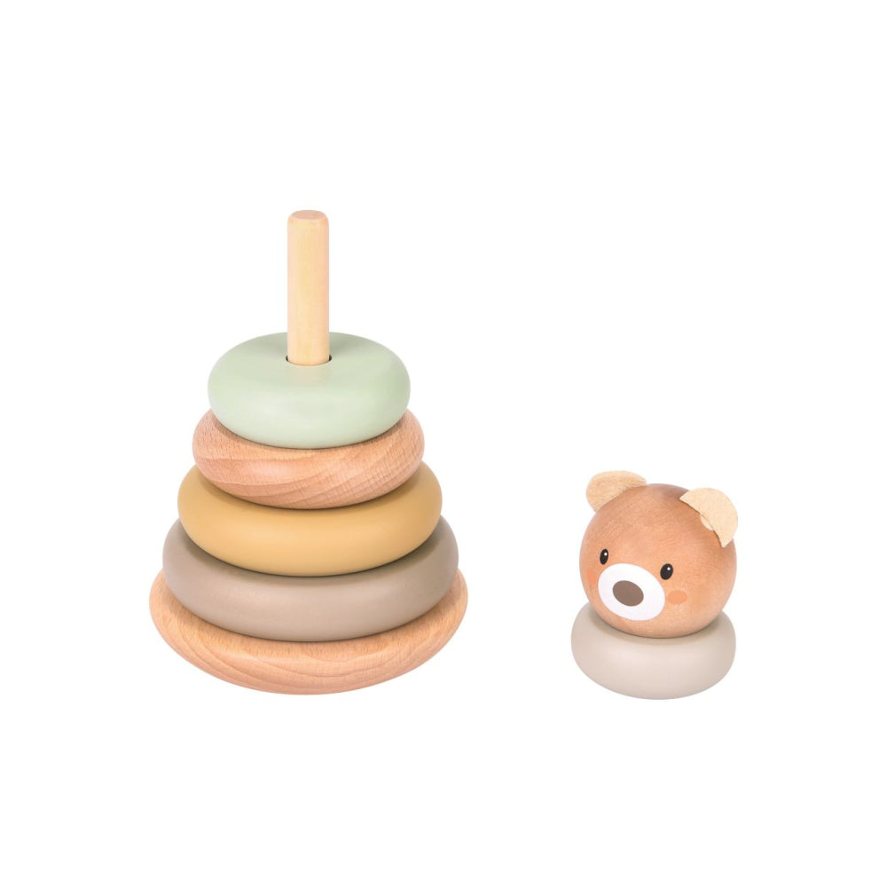 Holz-Steck-Bär Stapelspielzeug aus Naturholz