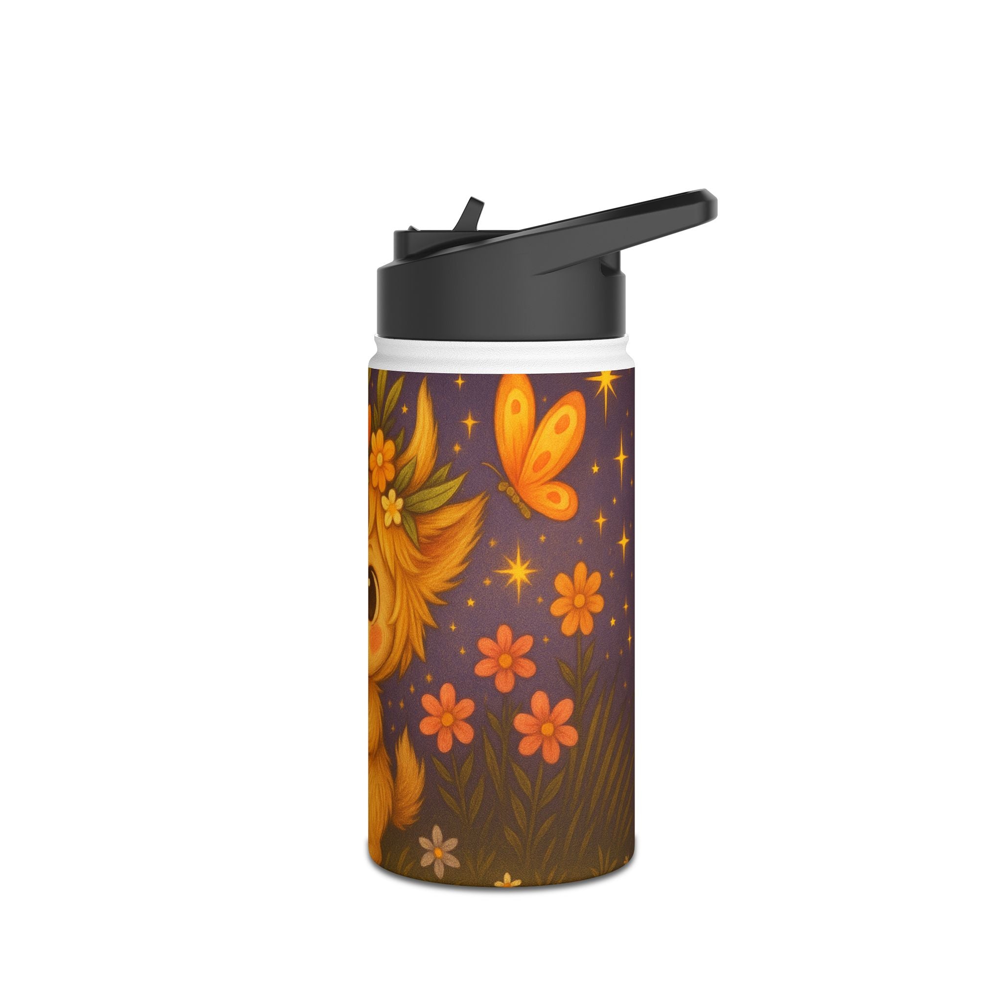 Magisches Blumenwesen – Edelstahl-Trinkflasche für Kinder