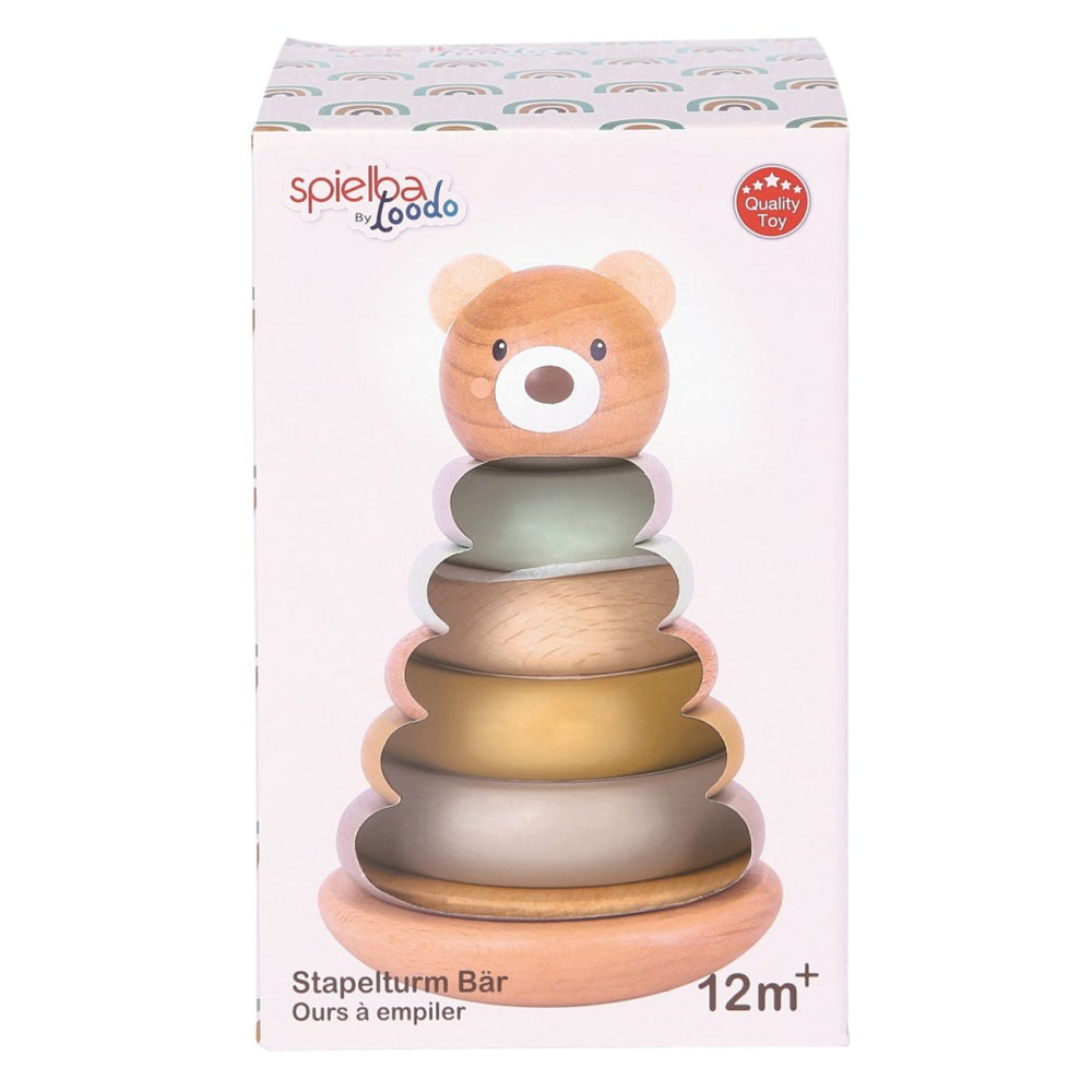 Holz-Steck-Bär Stapelspielzeug aus Naturholz