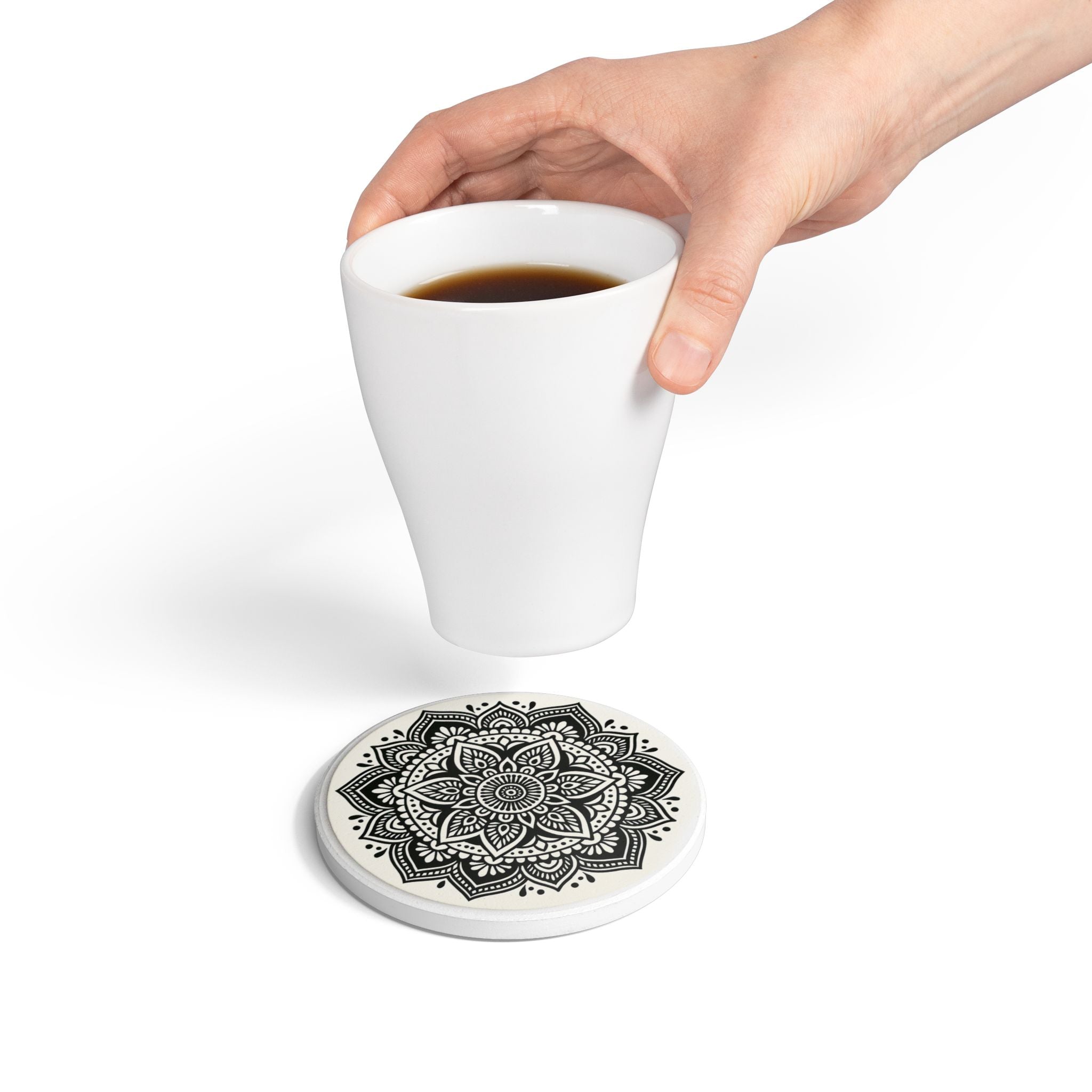 Mandala-Magie – Runder Untersetzer mit kunstvollem Design