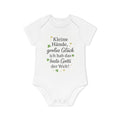 Baby Body „Kleine Hände, großes Glück – ich hab das beste Gotti der Welt!“ – Bio-Baumwolle, mit goldenen Herzen & Kleeblättern