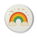 „Regenbogenfreude“ – Runder Untersetzer mit farbenfrohem Design