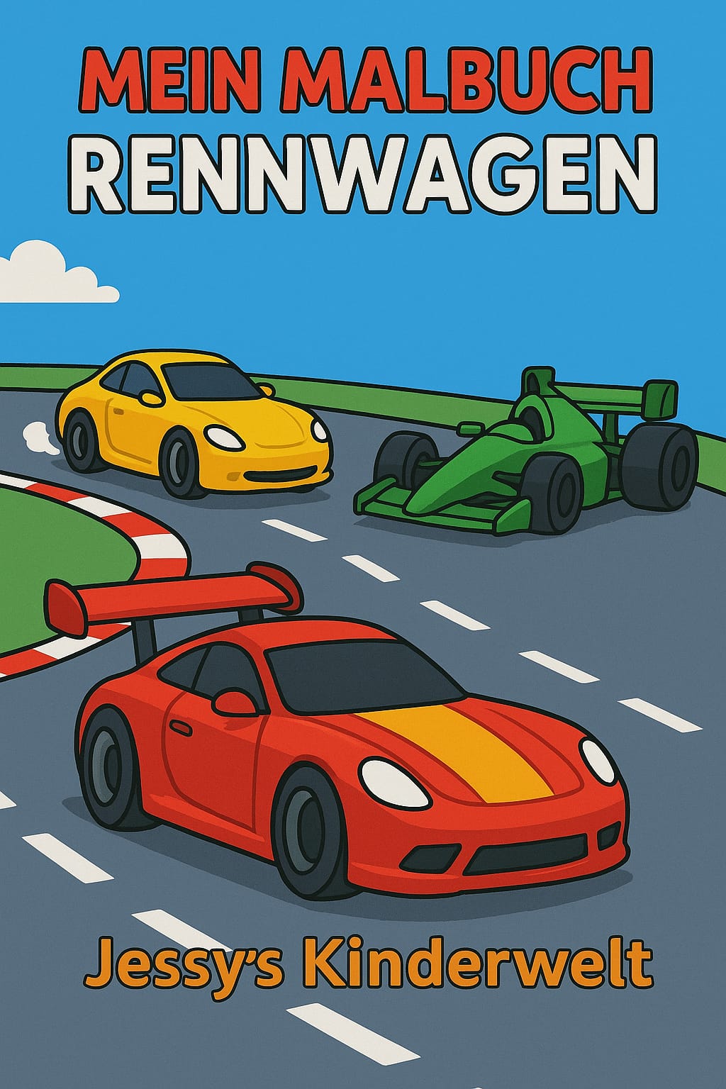 Ausmalheft Rennautos