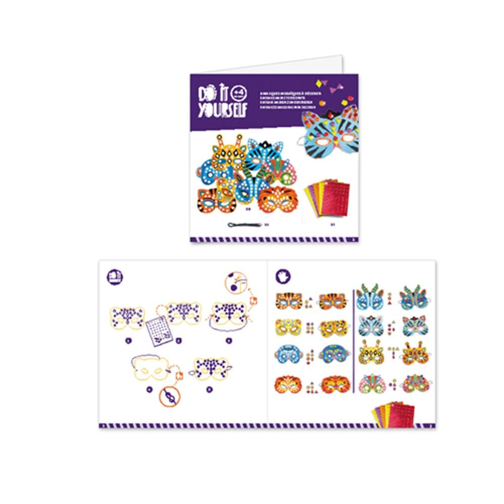 Mosaik-Masken “Dschungeltiere”