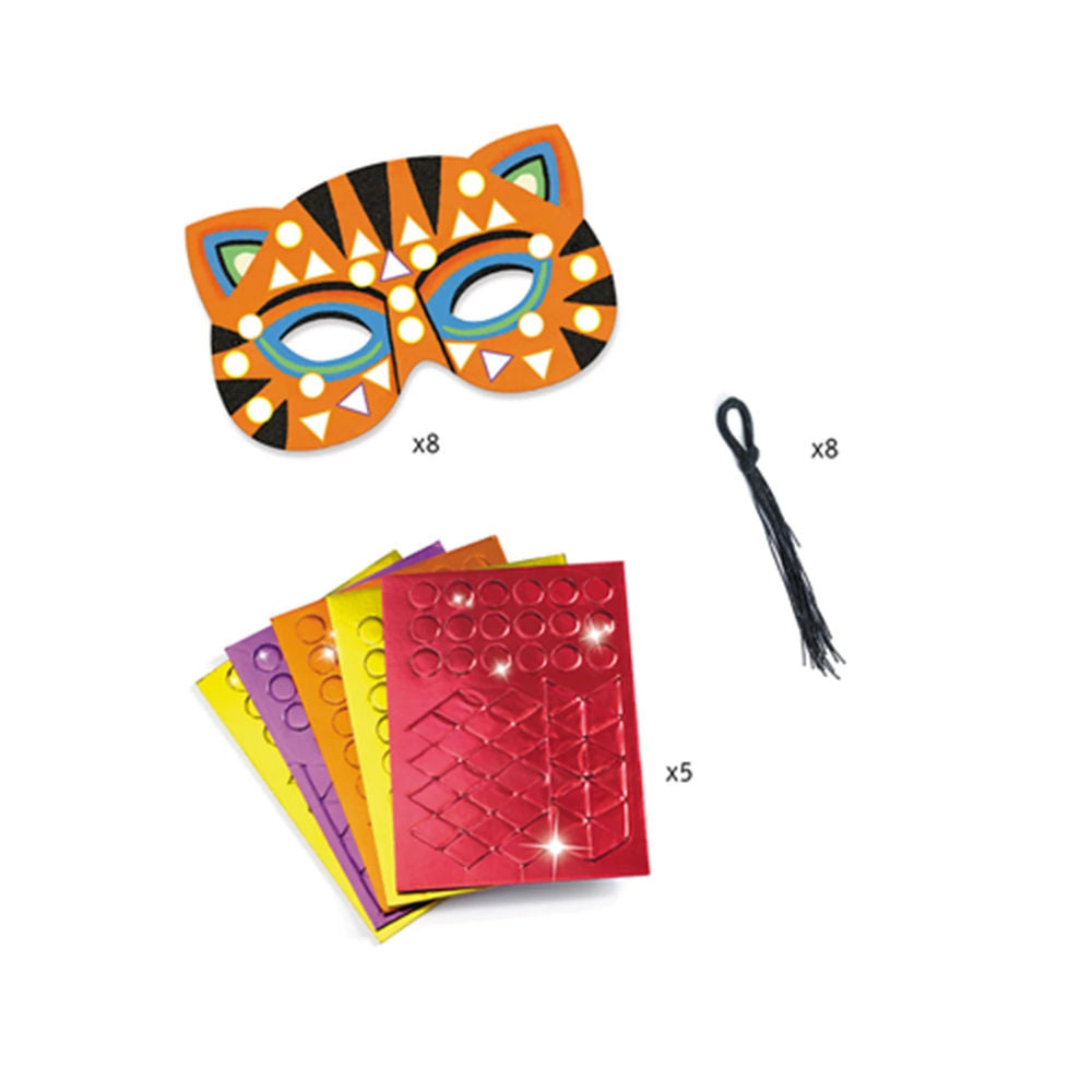 Mosaik-Masken “Dschungeltiere”