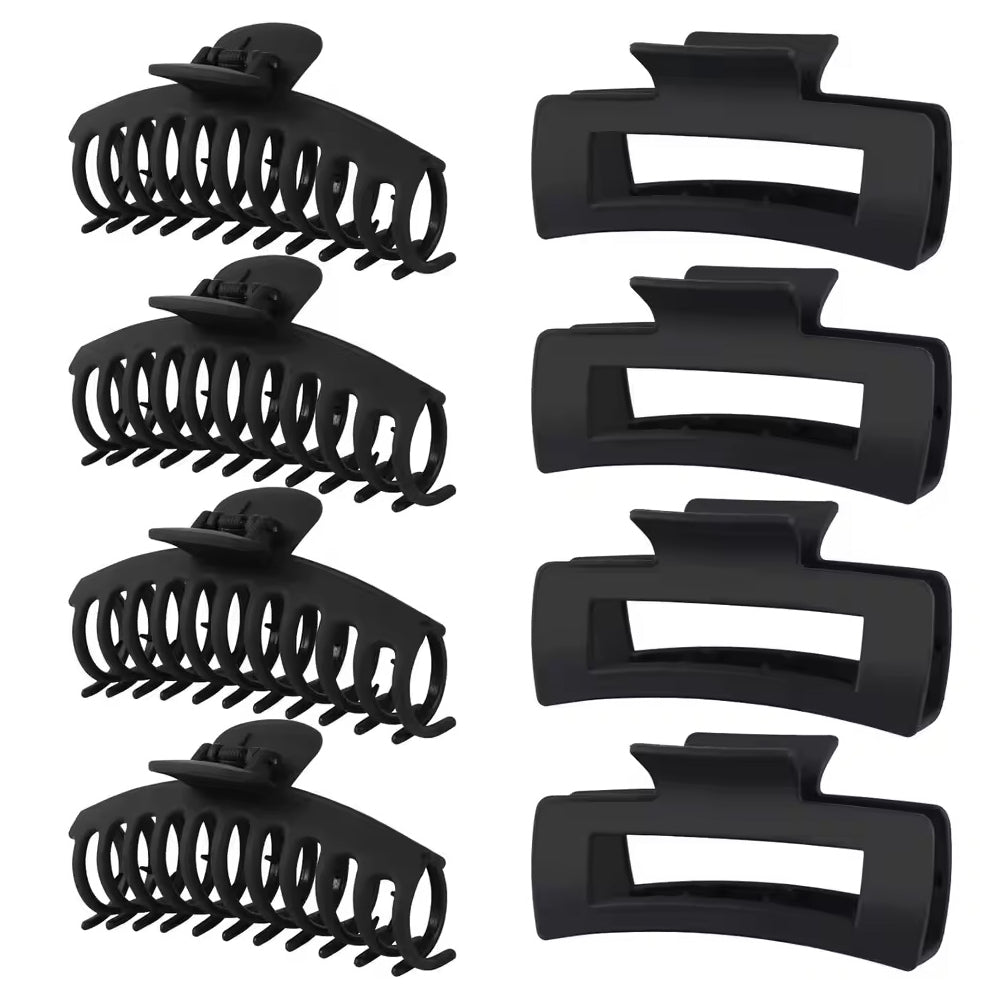 Haarklammern Set Schwarz  8-teilig